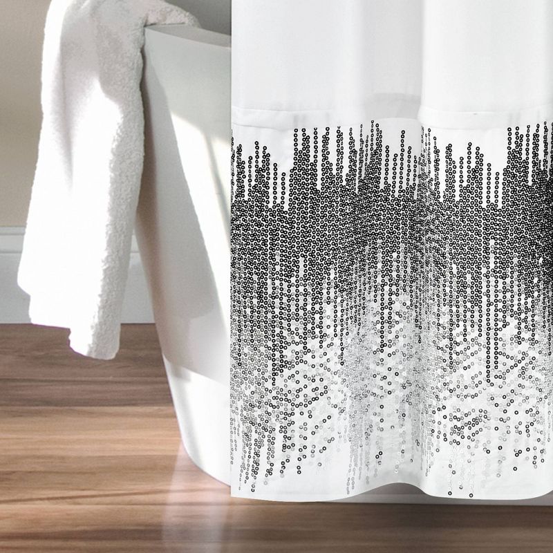 Single Shimmer Sequins Shower Curtain - Lush Décor, 5 of 11