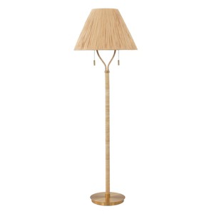 Nola 60" Floor Lamp - FLL4140 - Natural/Gold - Safavieh - 1 of 4