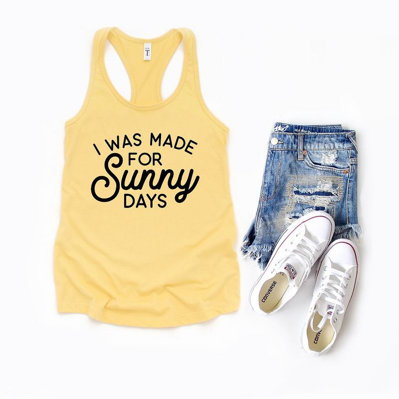 Simply Sage Market Women's I Was Made For Sunny Days Graphic Racerback Tank, 3 of 4