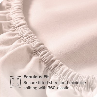 Luxurious Organic Cotton Percale Queen Sheet Set in Dusty Pink