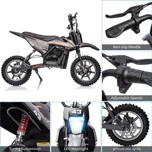 36V Kids Ride on Dirt Bike,15.5MPH Fast Speed Electric Battery-Powered Off-Road Motorcycle 500W Brushed Motor - 1 of 4