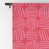 Sewzinski Striped Circle Squares Pink Set of 2 Panel Blackout Window Curtain - Deny Designs - 4 of 4