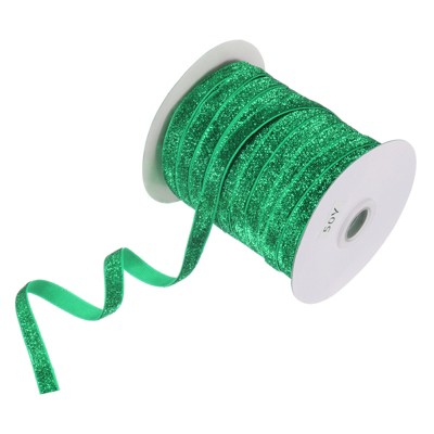 Unique Bargains Metallic Velvet Flexible Ribbon for Crafts 3/8 Inch x 50 Yards 1 Pc