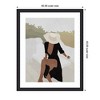 Kate and Laurel Framed Art Elegant Woman in Hat by July Art Prints, 35x43, Oliver Black Narrow - 2 of 4