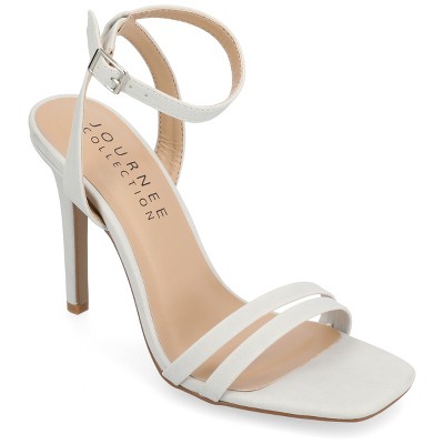 Journee Collection Womens Yevva Ankle Strap Stiletto Open Toe Pumps