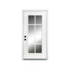 PexFix 36"x80" 8 Lite Full Lite Clear Glass Right Hand Inswing Fiberglass Entrance Door 6-9/16 Door jamb White Primed Fiberglass Knock Down Front Door - 2 of 4