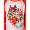 Barbie Girls' Christmas Santa Characters Tis The Season Sleep Pajama Set Pink - 3 of 4