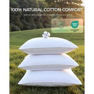 FAUNNA 100% Cotton Pillow Protectors, Bed Bug Proof, Hypoallergenic, Antimicrobial for Freshness, Premium Breathable Zippered Covers - 1 of 4