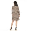 White Mark Women's Leopard Print Shift Dress - 3 of 4