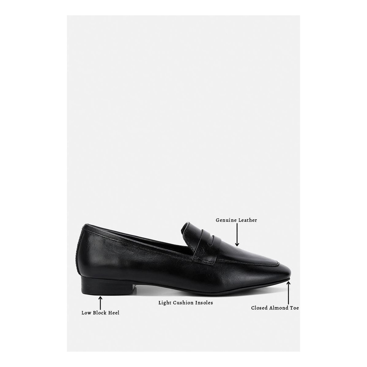 Женские туфли Rag & Co Womens Liliana Classic Leather Penny Loafers 6 — фото 7