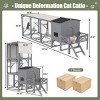 Outdoor Cat Enclosure with Cat House, 96"W Weatherproof Catio Playpen, Metal & Wood Platforms Ramp for Backyard-3irtyhousy - 4 of 4