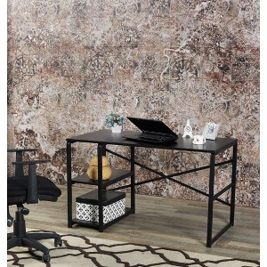 Sapphtopaz Modern Home Office Desks Computer Desk with 2 Shelves Metal Frame Writing Desk Gaming Desk Office Desk Vanity Table for Home Office - 1 of 4