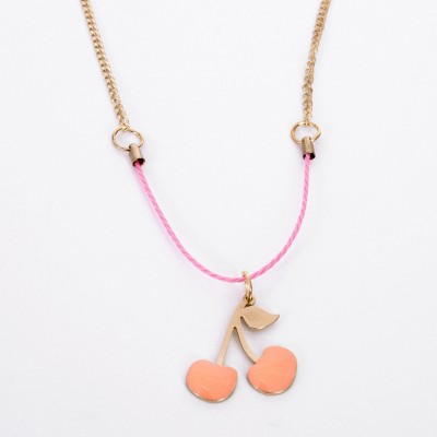 Meri Meri Enamel Cherries Necklace (Pack of 1)