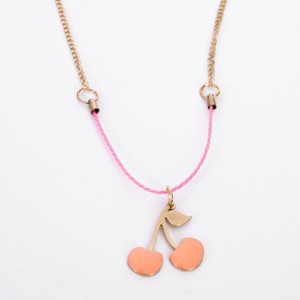 Meri Meri Enamel Cherries Necklace (Pack of 1) - 1 of 4
