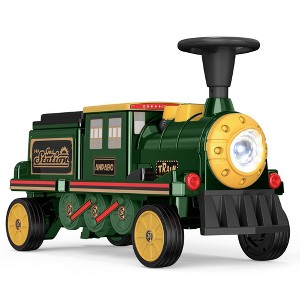 ANPABO Ride On Train Trackless, with Height-Adjustable Seat, Extra Storage, Train Whistle - 1 of 4