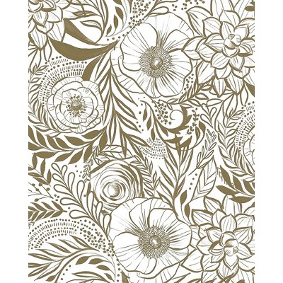 JAM Paper Design Tissue Paper Golden Floral 3 Packs of 4 Sheets 375834438A