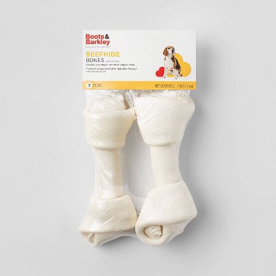 7'' Natural Beefhide Bone Rawhide Dog Treats - 2ct - Boots & Barkley™