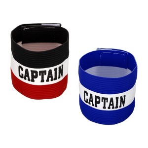Unique Bargains Adjustable Elastic Basketball Team Training Captain's Armband 2 Pcs - 1 of 4