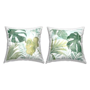 Stupell Industries Tropical Green Leaves Pattern (Set of 2) - 1 of 2