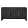 Luxystar Sideboard Cabinet with MDF+Pine veneer and Adjustable Shelves for Living Rooms and Entrance, Black - 2 of 4