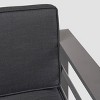 Cape Coral 4pc Aluminum Sofa Chat Set - Gray/Dark Gray - Christopher Knight Home: Outdoor Seating with Coffee Table - 4 of 4