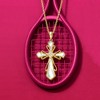 Ross-Simons Mother-Of-Pearl Cross Pendant Necklace With Diamonds in 18kt Gold Over Sterling Size 18 - 4 of 4