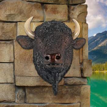 Design Toscano Large Scale Buffalo of the Great Plains Trophy Wall Statue