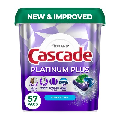 Cascade Platinum Plus Action Pacs Dishwasher Detergent - Fresh