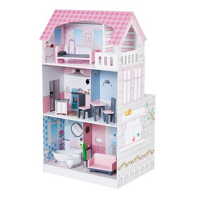 Teamson Kids Wonderland Ariel 2 in 1 Dollshouse play Kitchen Playset With 12 Dolls Furniture And 6 Play Cooking Utensils Multi Target