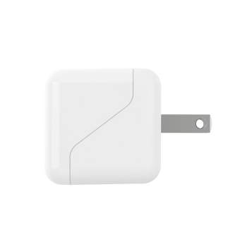 Just Wireless Dual Port USB-A and USB-C Wall Charger - White
