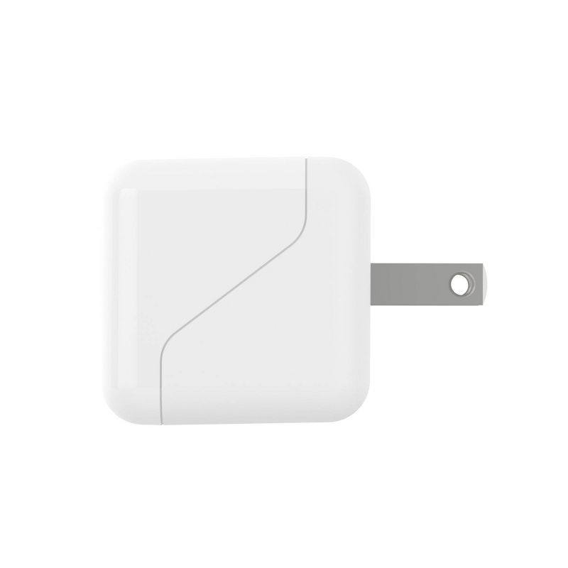 Just Wireless Dual Port USB-A and USB-C Wall Charger - White, 1 of 8