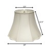 Vynxaria Slant Modified Fancy Octagon Softback Lampshades, 10"x18"x12.5" White with Washer Fitte - 4 of 4