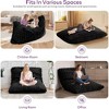 TYBOATLE 3 in 1 Bean Bag Chair, Giant Bean Bag Couch Sofa with High-Density Memory Foam, Suitable for Gaming, Bedroom, Black - 3 of 4