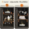Heynemo Farmhouse Coffee Bar Cabinet with Storage, Sideboard Buffet Cabinet with Sliding Bar Door, for Dining Room Living Room Kitchen - 4 of 4