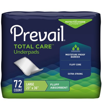 Prevail Fluff Underpads, 23 x 36 Inch, 72ct