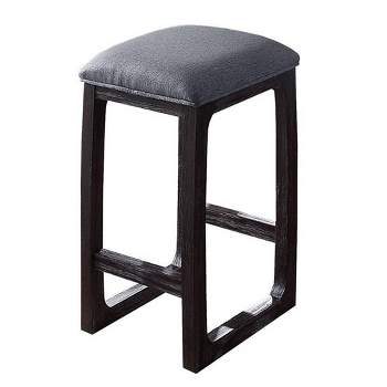 16" Razo Counter Height Barstool Fabric/Weathered Espresso - Acme Furniture