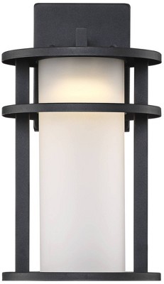 John Timberland Aline Modern Outdoor Wall Light Fixtures Set Of 2 Black ...