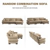 Christopher Knight Home Clare Modular Oversized Button Tufted Velvet Sectional Sofa with Movable Ottomans - 4 of 4