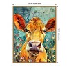 Amanti Art Cow in Flowers by Justyna Jaszke Framed Canvas Wall Art - 3 of 4