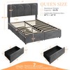 Yaheetech Upholstered Bed Frame with Adjustable Headboard - 3 of 4