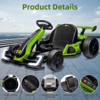24V Go Karts for 6-12 Kids, Electric Ride on Drift Car with 2 x 150W Powerful Motors, 8mph Max Speed, Safety Belt, Music, Max Load 110lbs Ride on Toy - 4 of 4
