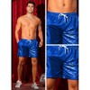 INSPIRE CHIC Men's Drawstring Elastic Waist Metallic Party Plaid Short - image 4 of 4