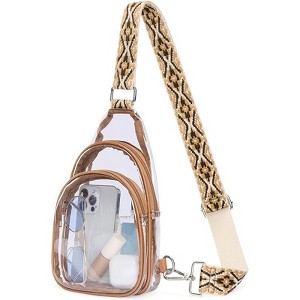 Clear Bag for Stadium Events, Clear Crossbody Bag, Small Transparent Purses - 1 of 4