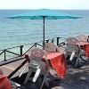 Gulches Simple 9'Patio Umbrella Outdoor Table Market Yard Umbrella with Push Button Tilt/Crank,8 Sturdy Ribs for Garden,Deck,Backyard,Turquoise - 3 of 4