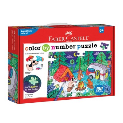 Photo 1 of Color By Number Camping Surprise Puzzle - Faber-Castell