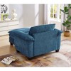 51" Oversize Chenille Upholstered Chaise Lounge Chair with Removable Ottoman and Storage for Living Room or Bedroom - 4 of 4