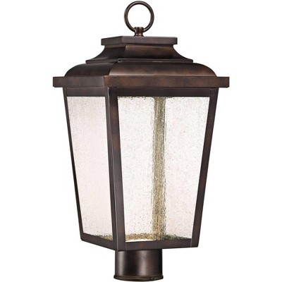 Minka Lavery Rustic Outdoor Post Light Fixture Chelsea Bronze LED 18" Frosted Glass for Exterior Barn Deck House Porch Yard Patio