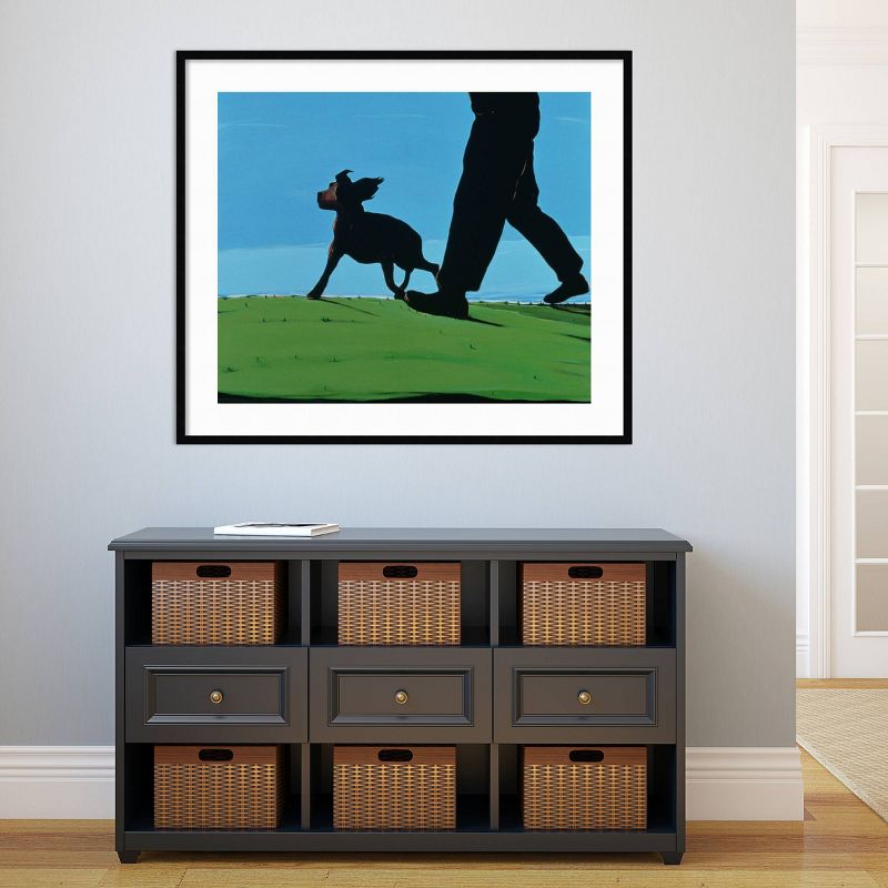 41&#34; x 36&#34; New Boys in Town Dog by Marjorie Weiss Wood Framed Wall Art Print - Amanti Art, 6 of 9