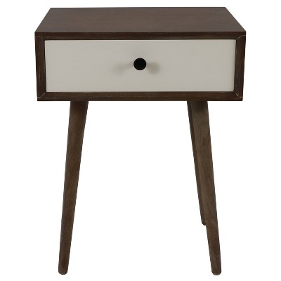 Melvin Mid Century Modern Storage Accent Table Driftwood - Décor Therapy