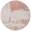 Blush Mauve And Ivory Abstract Washable Indoor Outdoor Area Rug - 4 of 4